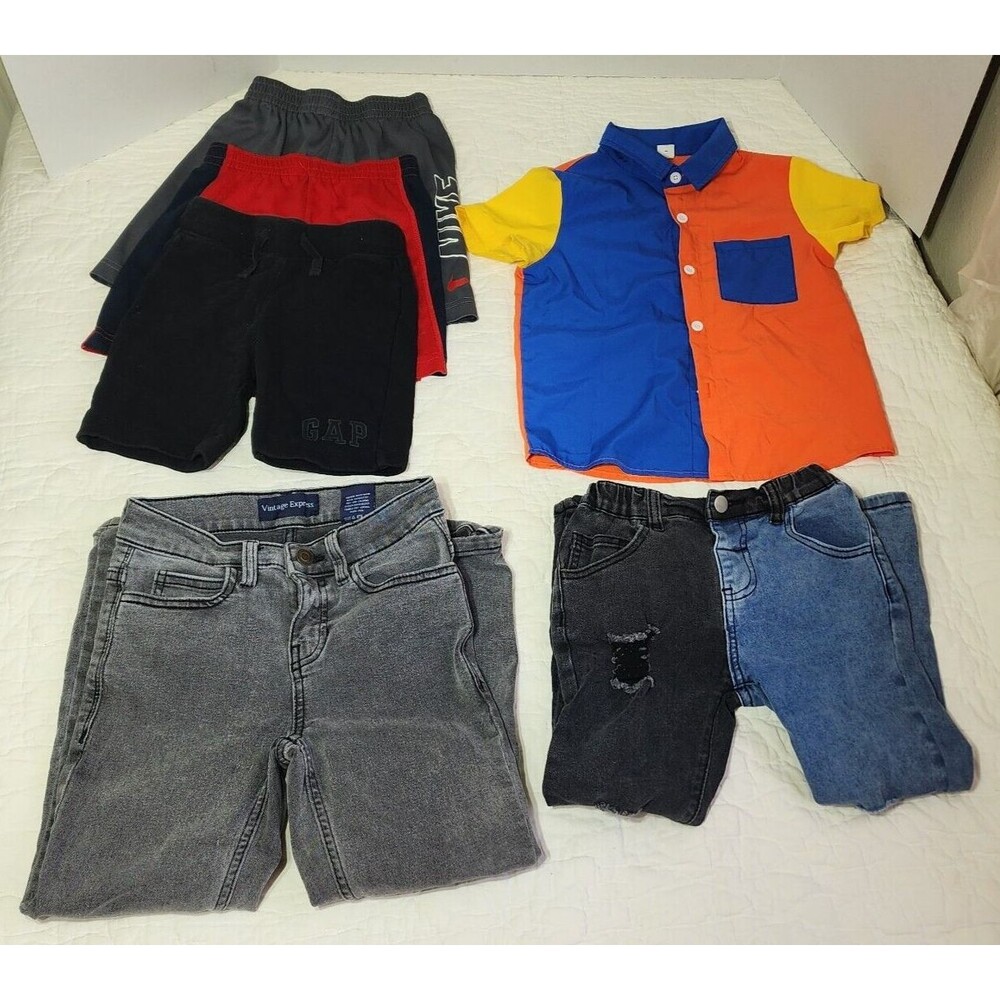 Boys Size 6 Botton Down Shirt, Shorts & Jeans